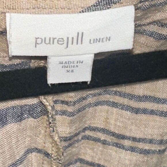 J.Jill Pure Jill Lagenlook Striped Sleeveless 100% Linen Maxi Dress - Picture 5 of 9